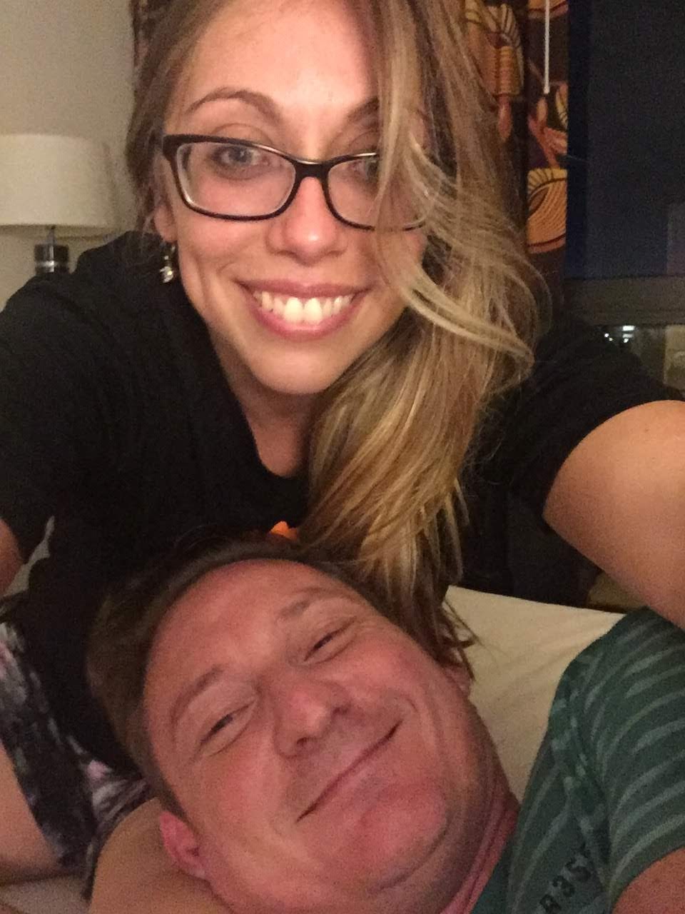 An early candid photo of Justin and Shaina together