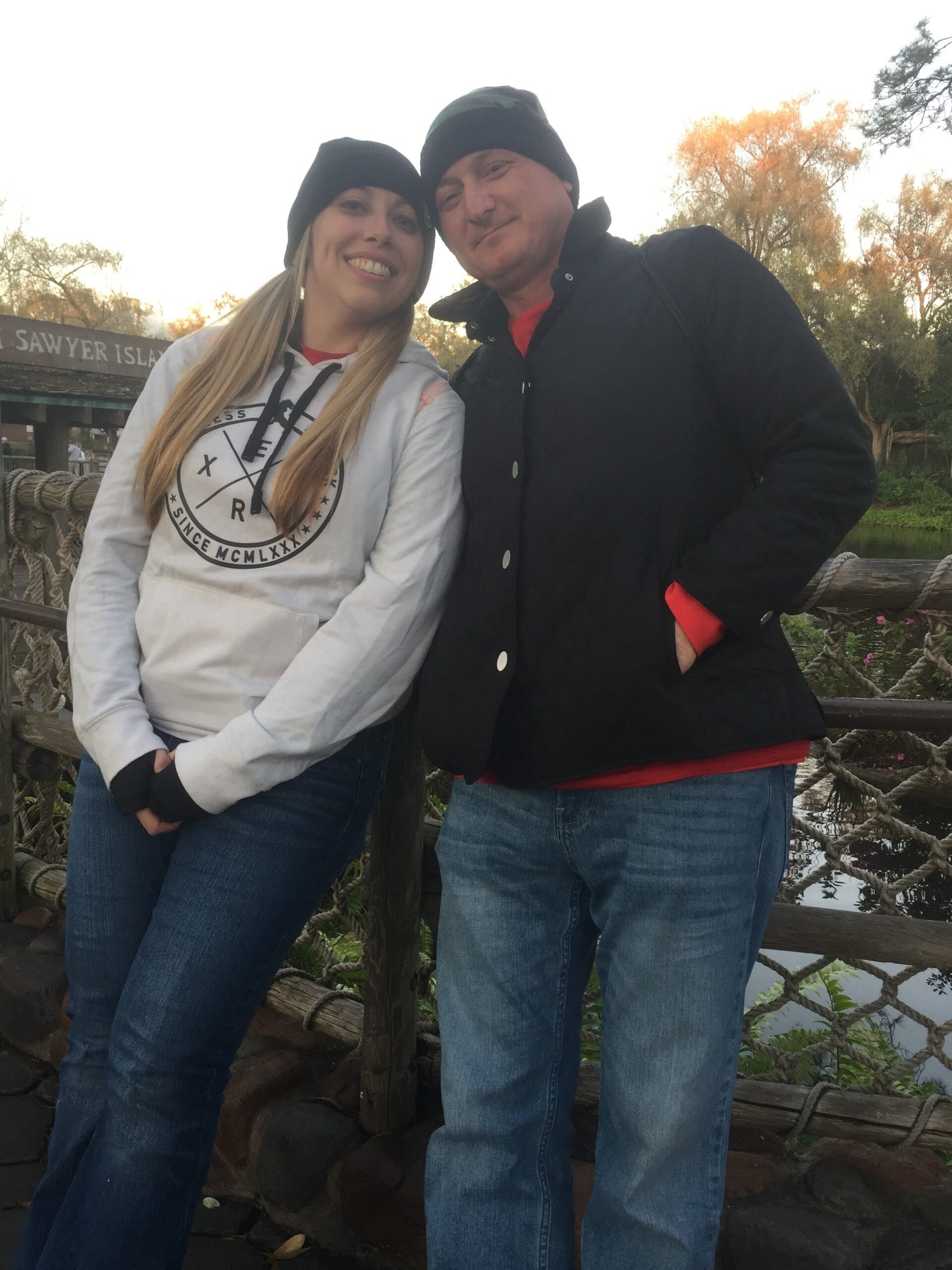 Justin and Shaina standing together outdoors