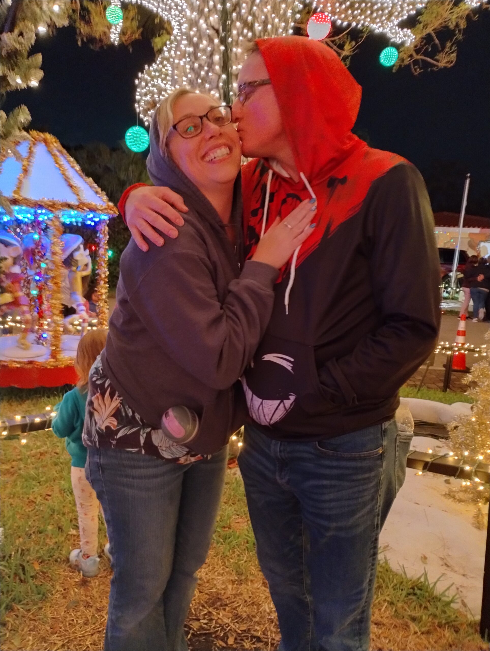 Justin and Shaina sharing a festive evening together
