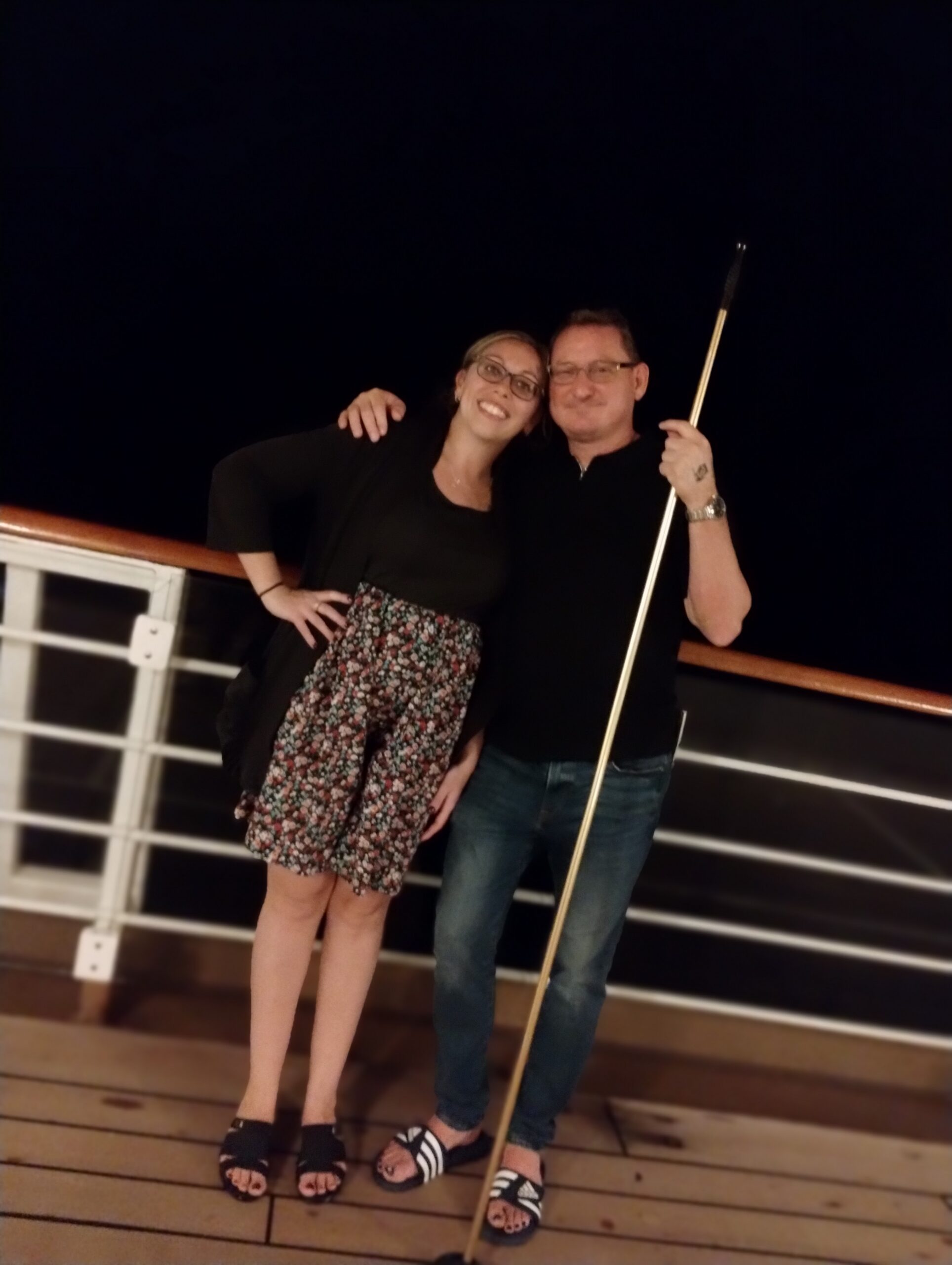 Justin and Shaina on an evening trip